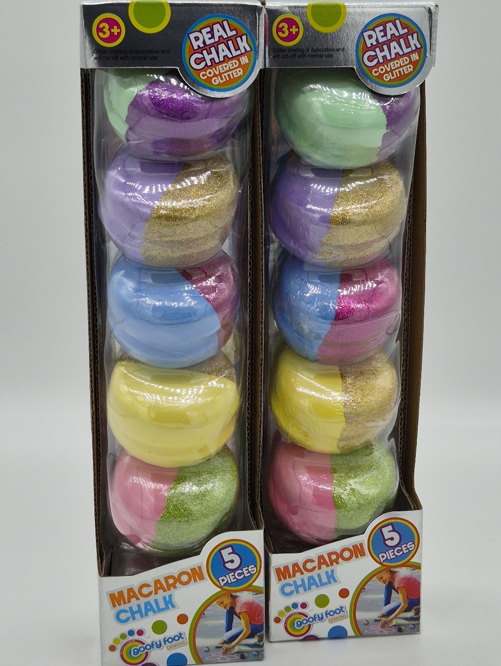 🎨 Macaron Chalk Bundle 2 Sets Glitter Sidewalk Chalk Kids Summer Fun